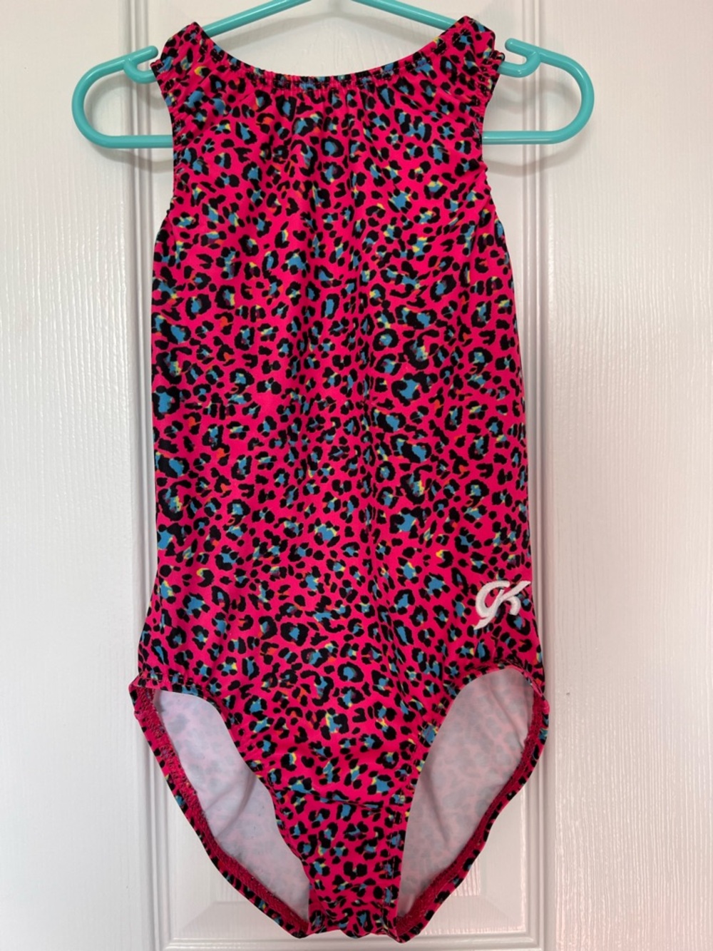 GK Hot Pink Leopard Print One-Piece Gymnastics Leotard